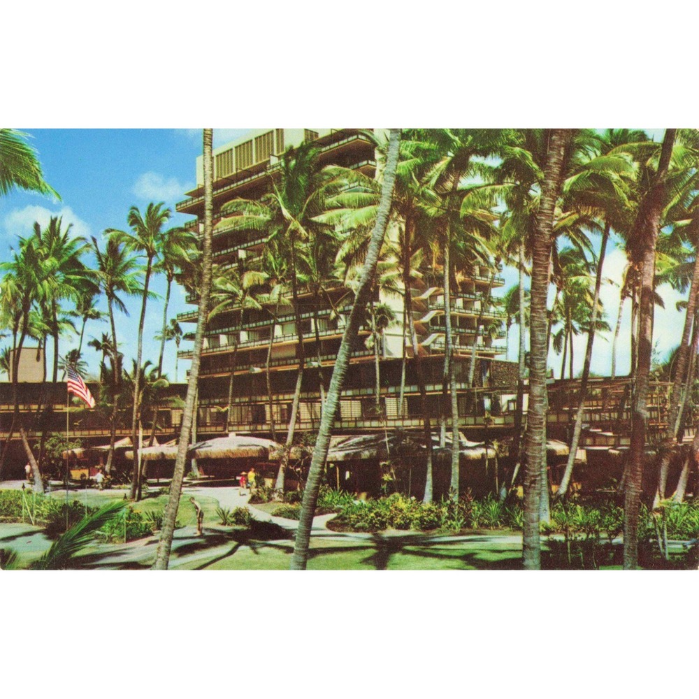 Vintage Hawaiian Village Hotel Waikiki Hawaii Postcard Mike Roberts C7641